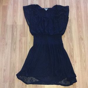Leif Notes Anthropologie black lace dress M